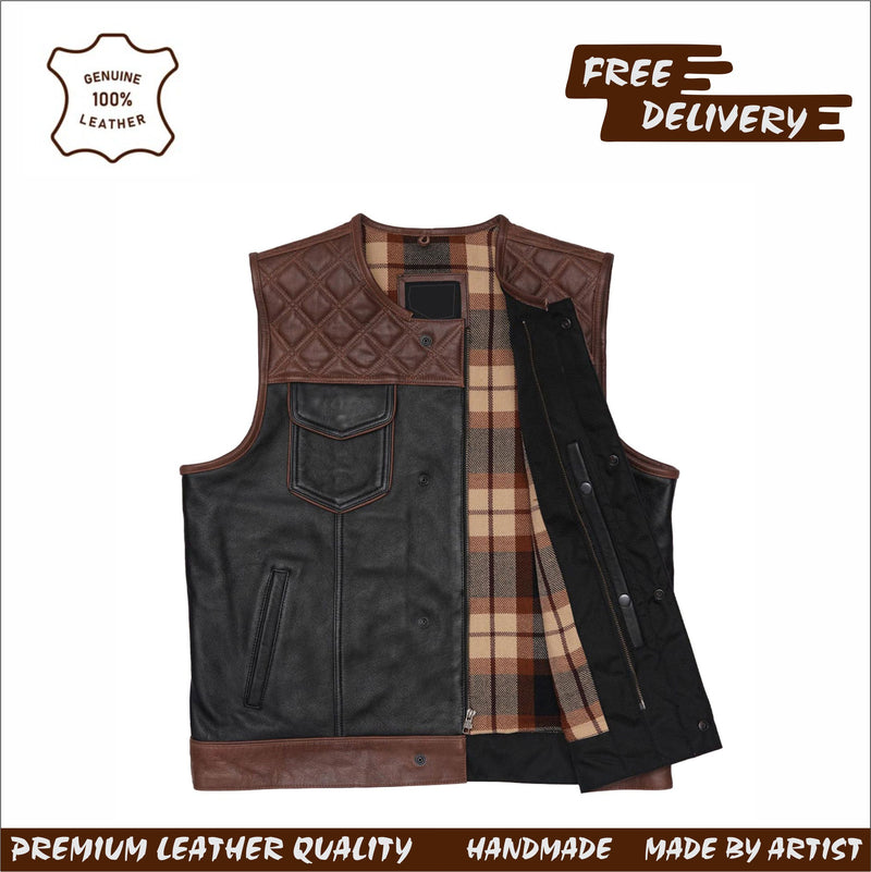 Enduring Style: Charming Brown Leather Biker Vest