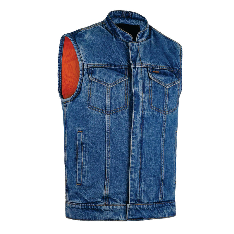 "Denim Dynamite: Stylish Blue Vest for All Occasions"