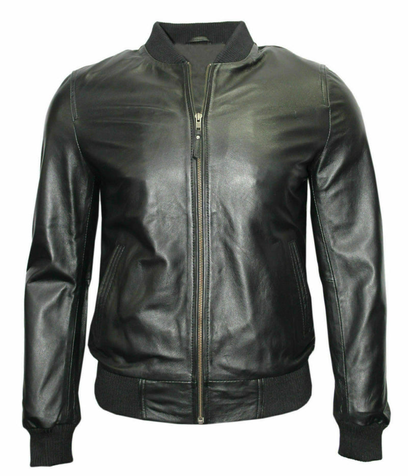 Black Bomber Jacket For Men