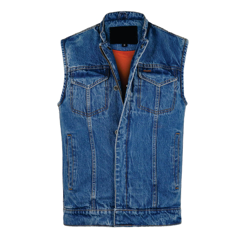 "Denim Dynamite: Stylish Blue Vest for All Occasions"