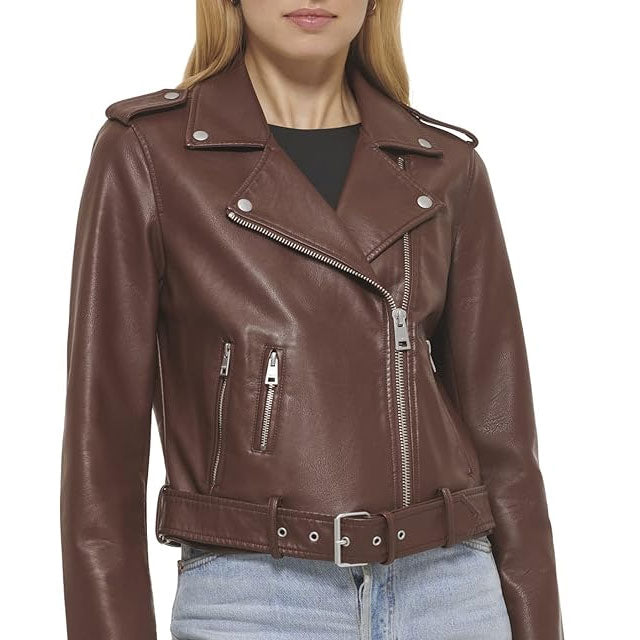 Belted Rider Brown Jacket for Women