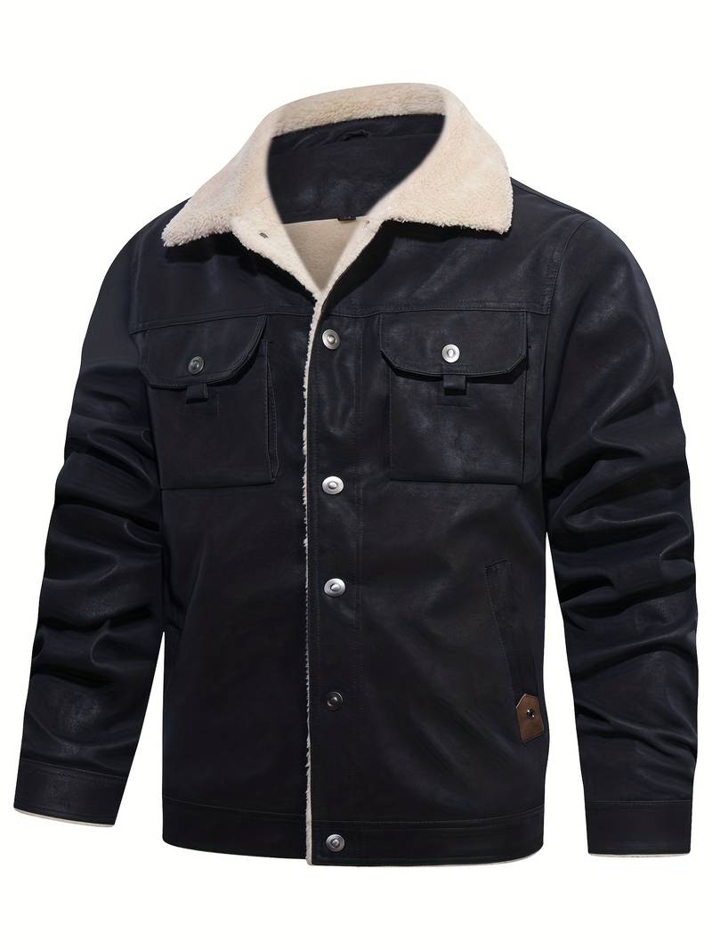 Men's Leather Real Furr jacket