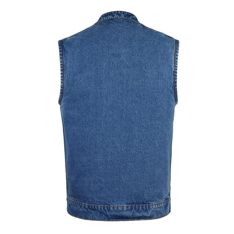 "Denim Dynamite: Stylish Blue Vest for All Occasions"