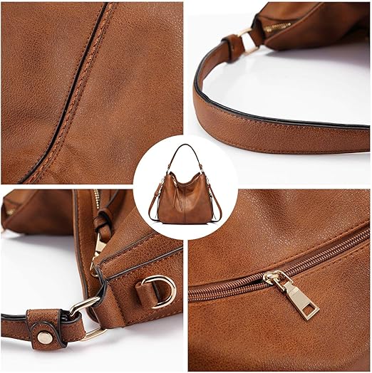 Handbags for Women Large Designer Ladies Hobo bag Bucket Purse Faux Leather