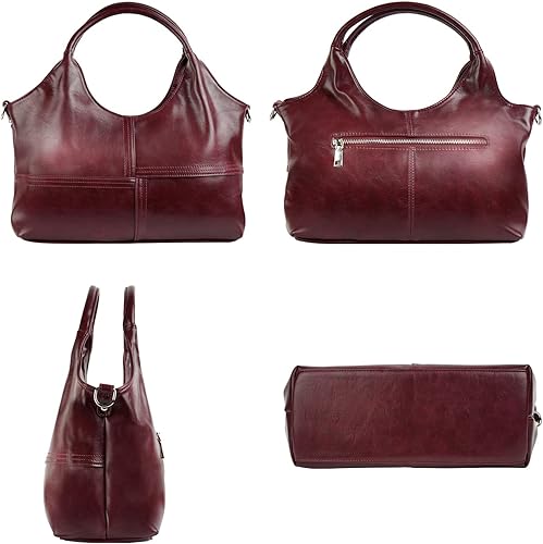 Womens Vegan Leather Handbags Tote Bag Shoulder Bag Top Handle Satchel Ladies Purse Crossbody Hobo Bag