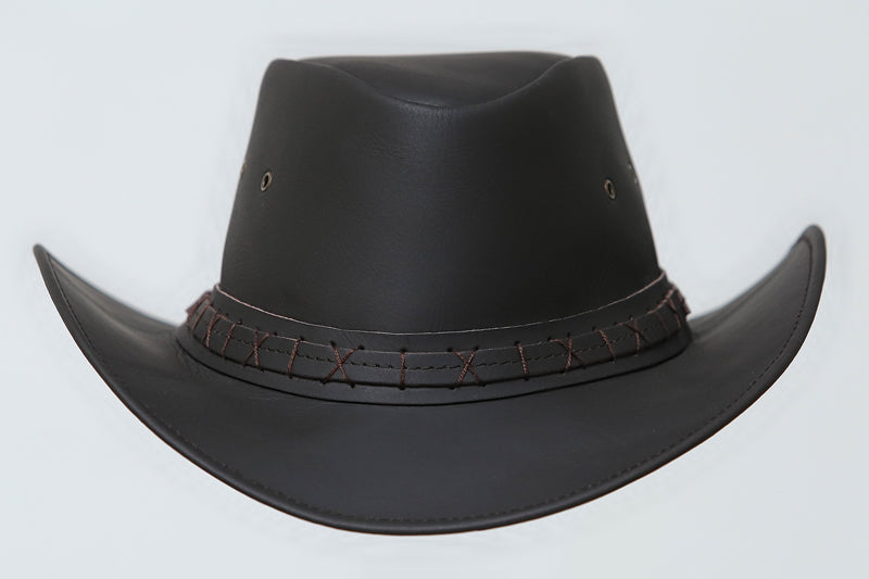 Black Leather berat Hat