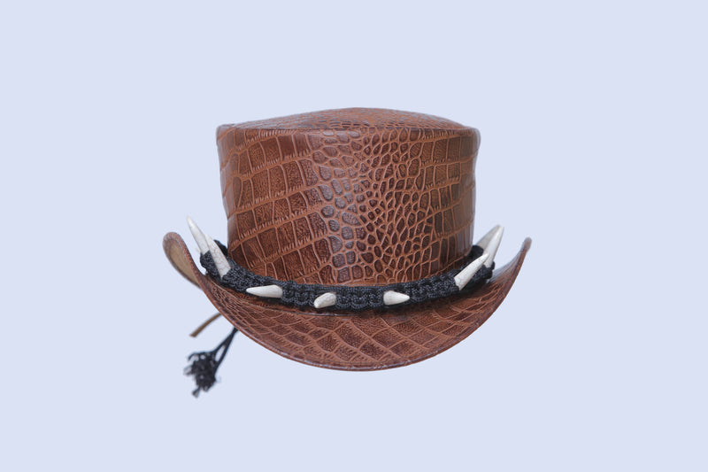 Snake Skin Vector Style Leather Hat