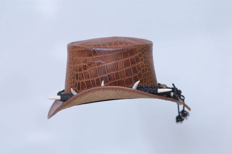 Snake Skin Vector Style Leather Hat