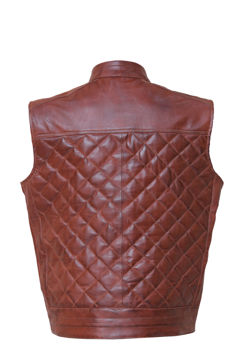 Brown Riding vest/ Outdoor stylish leather vest