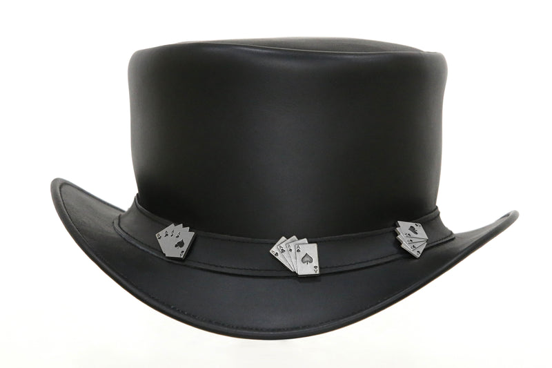 Trapper leather hat