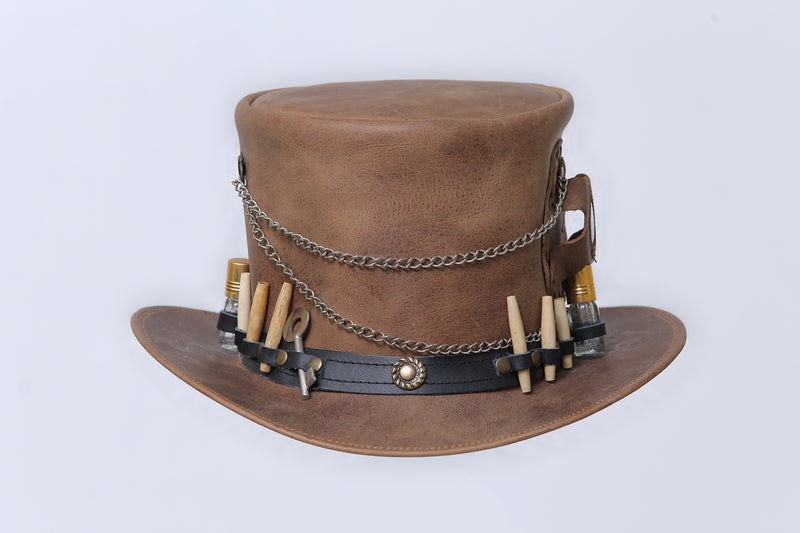 Rustic Cowhide Cowboy Hat