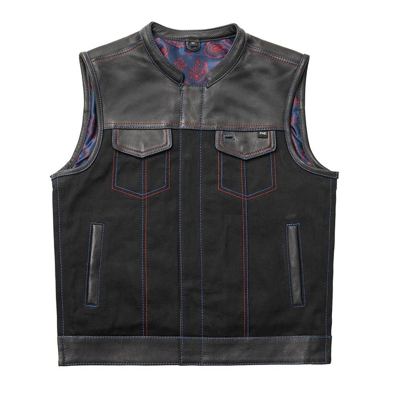 "Western Leather biker Vest"