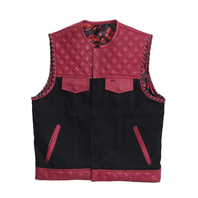 Outdoor leather vest/Riding vest