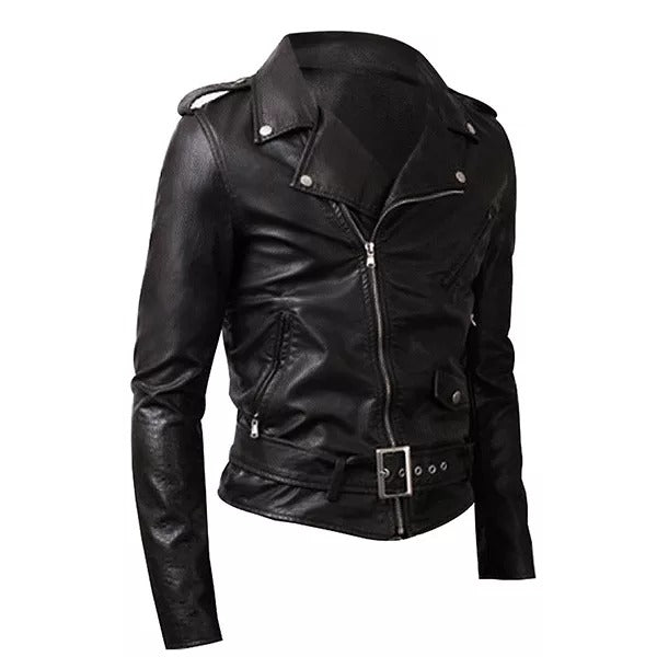 Belted Rider Black Jacket for Men/Women