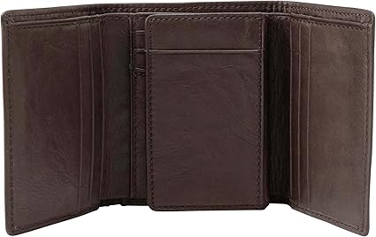 Mens Wallet Genuine Leather Blocking Wallet for Men, 2 ID Windows 11-12 Card Holders, Gift Box